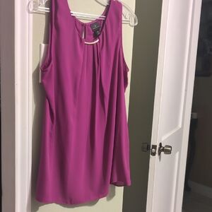 Worthington Magenta Sleeveless Blouse